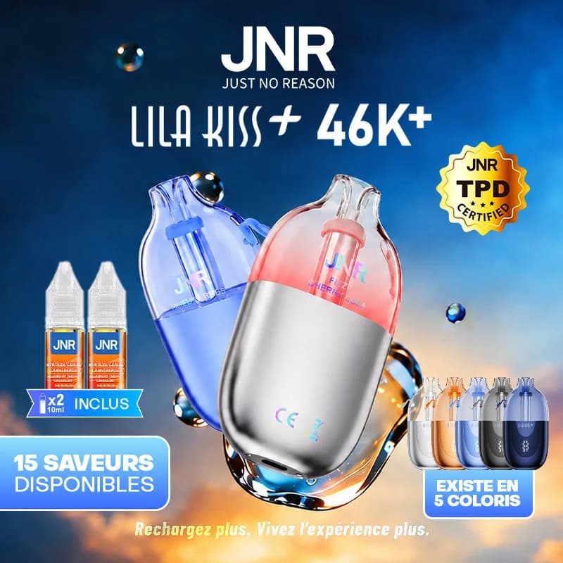 Puff Lila Kiss⁺ 46K+ 1000mAh 20ml - JNR